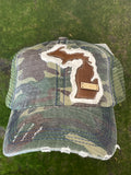 Michigan Trucker Hat- Camouflage “MI GIRL”