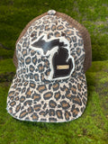 Michigan Trucker Hat- Brown Leopard “smitten”