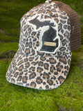 Michigan Trucker Hat- Brown Leopard “Love”