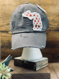 Michigan Trucker Hat- Charcoal Gray “love”