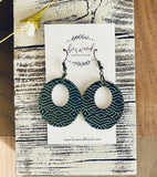Turquoise Shimmer Modern Design Earrings
