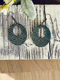 Turquoise Shimmer Modern Design Earrings